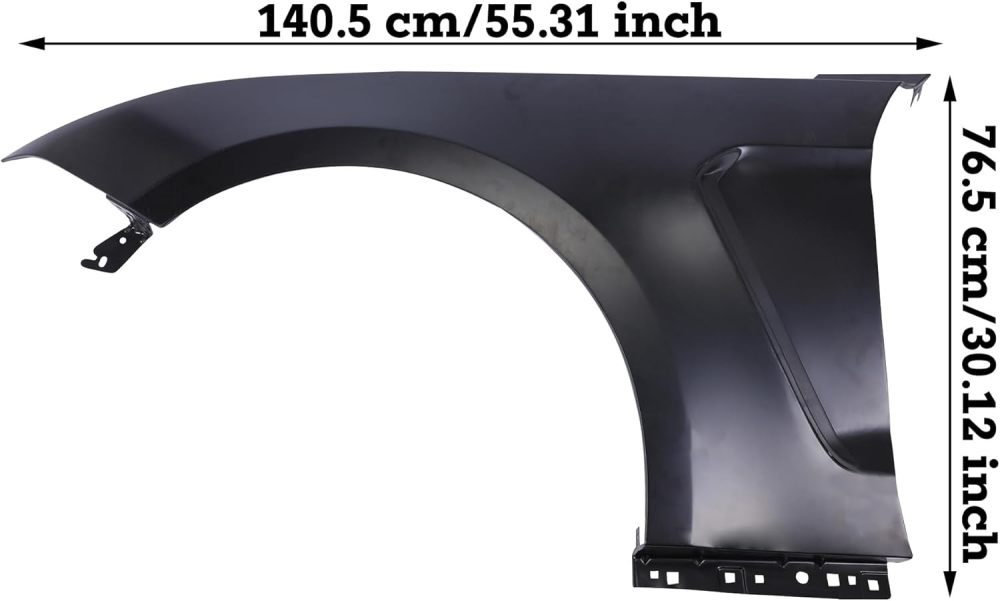 Replacement Front Fender Driver & Passenger Side Steel Primed Fit For 2018 2019 2020 2021 2022 2023 Ford Mustang GT500
