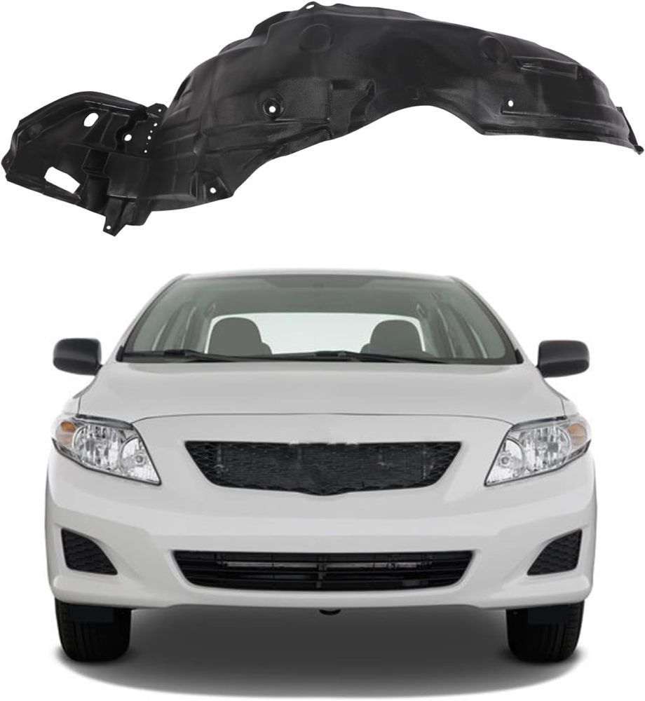Front Right PassengerLeft Driver Side Fender Liner For 2009-2010 Toyota Corolla TO1249149+87502260 TO1248149+87602260