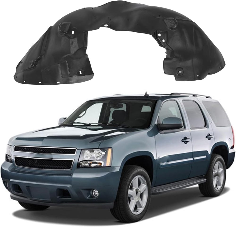 Splash Shield Fender Liner Compatible With 2007-2014 Chevrolet Tahoe Suburban 1500 2500 Front Driver & Passenger Side Direct Replacement 22860083, 22860084