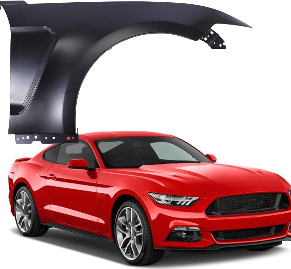 Front Fender Compatible With 2015 2016 2017 Ford Mustang GT500 Primed Steel Driver&Passenger Side Fender