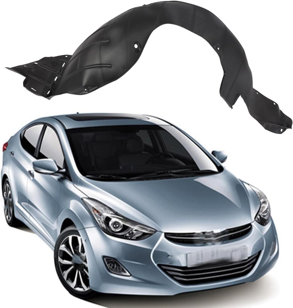 Splash Shield Fender Liner Compatible With 2011-2013 Hyundai Elantra Sedan Front Driver & Passenger Side Direct Replacement 868113X000, 868123X000