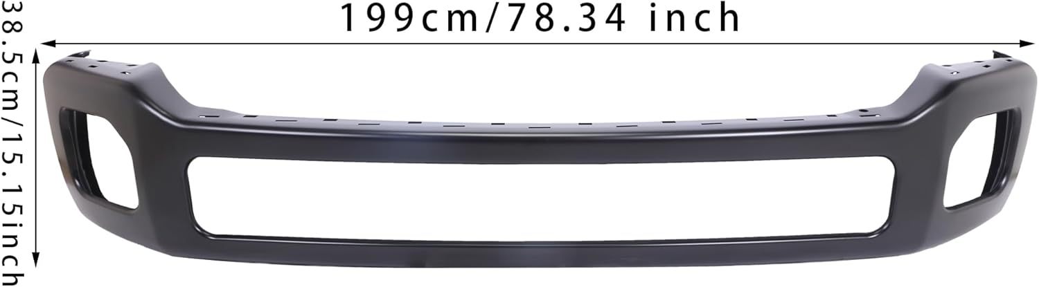 Black Primered Front Bumper Face Bar For 2011-2016 Ford F250 F350 F450 Super Duty, BC3Z17757B, FO1002416