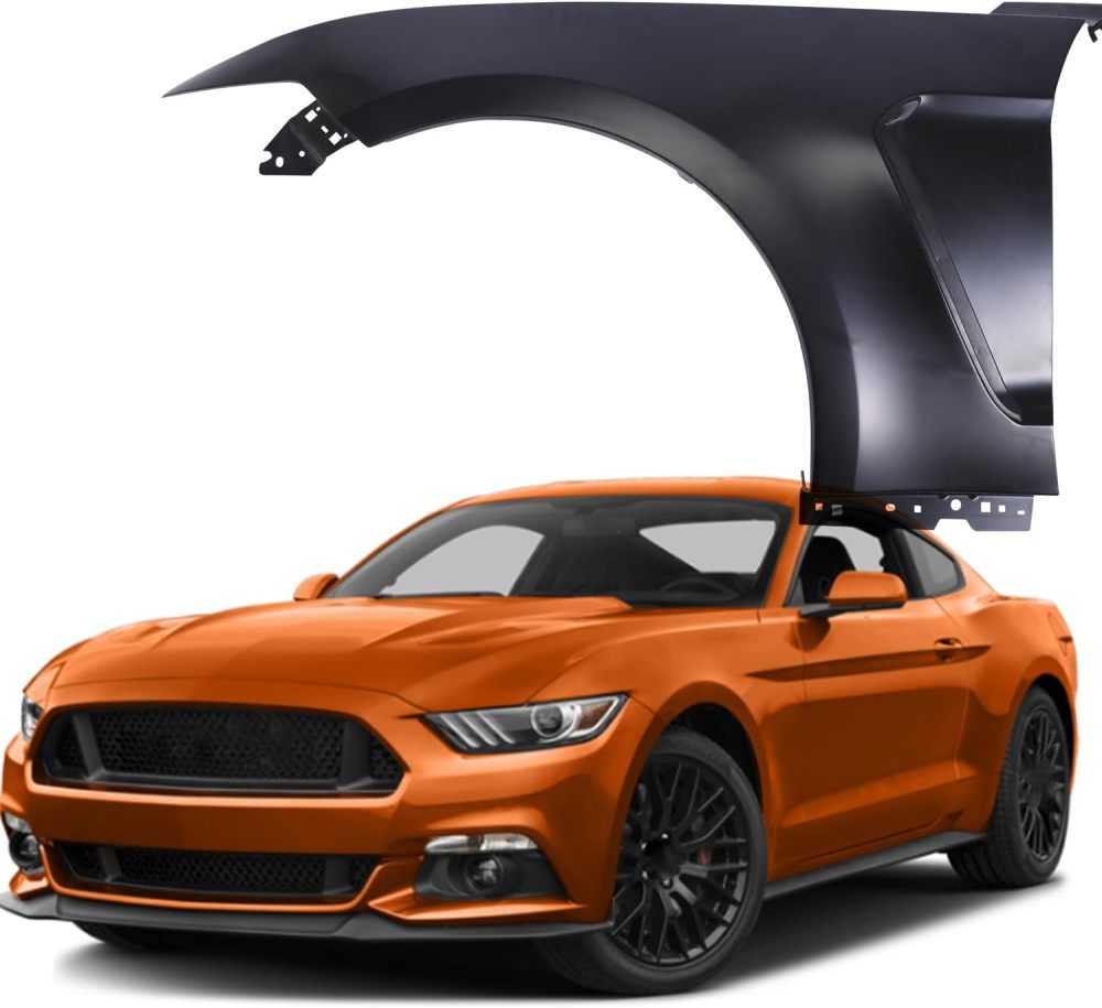 Front Fender Compatible With 2015 2016 2017 Ford Mustang GT500 Primed Steel Driver&Passenger Side Fender