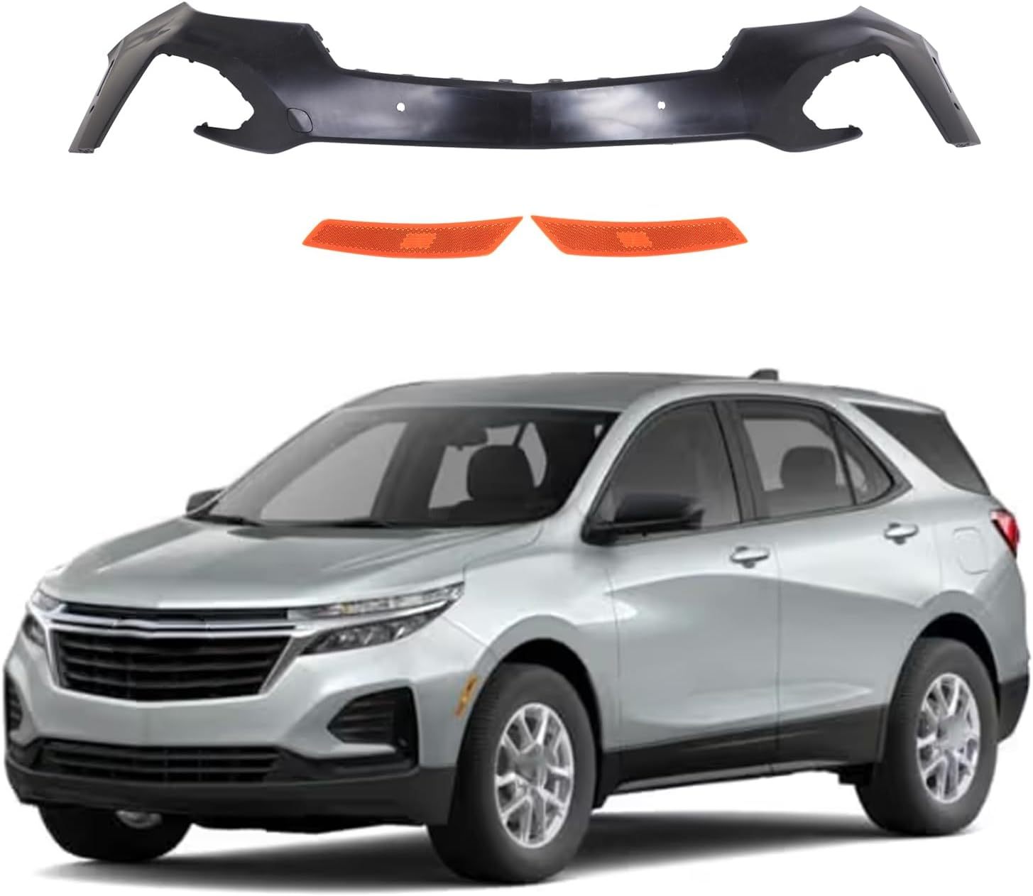 Front Upper Bumper For 2022-2023 Chevrolet Chevy Equinox, Front Upper Grille Front Bumper Replacement Exterior Accessories，84911084