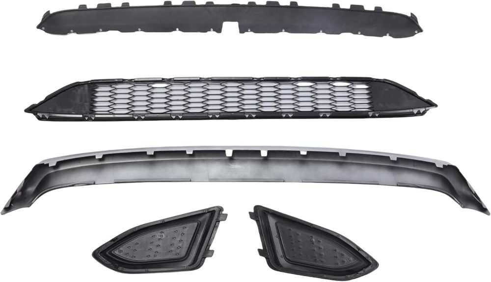 Front Bumper Cover For Ford Edge 2015 2016 2017 2018, Front Mesh Grill Front Bumper Grille Set Replacement Exterior Accessories