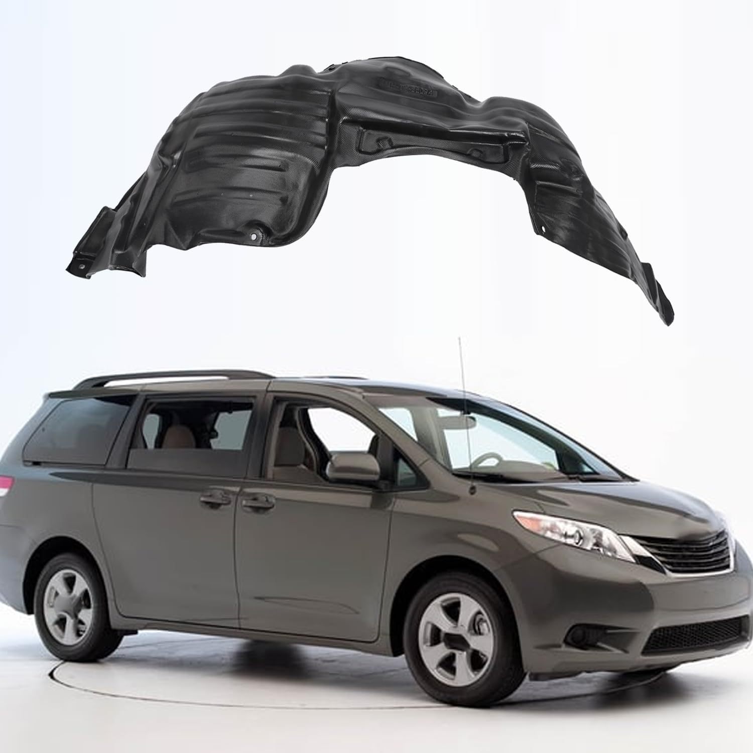 Splash Shield Fender Liner Compatible With 2011-2017 Toyota Sienna Front Driver & Passenger Side Direct Replacement TO1248163/5380608010, TO1249163/5380508010)