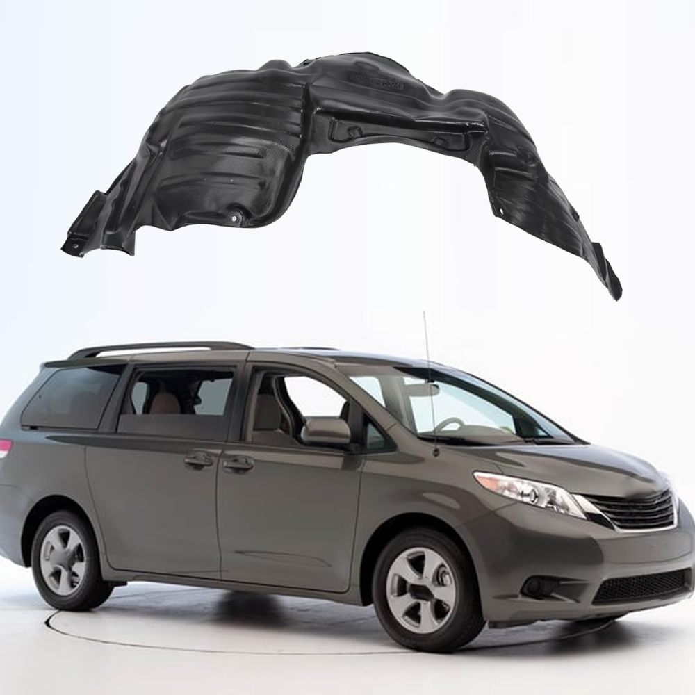 Splash Shield Fender Liner Compatible With 2011-2017 Toyota Sienna Front Driver & Passenger Side Direct Replacement TO1248163/5380608010, TO1249163/5380508010)