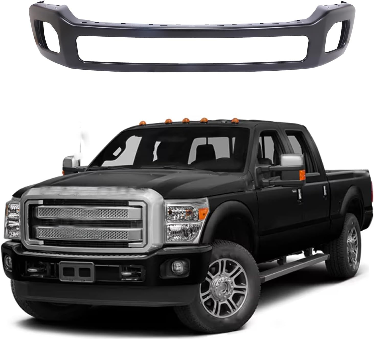 Black Primered Front Bumper Face Bar For 2011-2016 Ford F250 F350 F450 Super Duty, BC3Z17757B, FO1002416