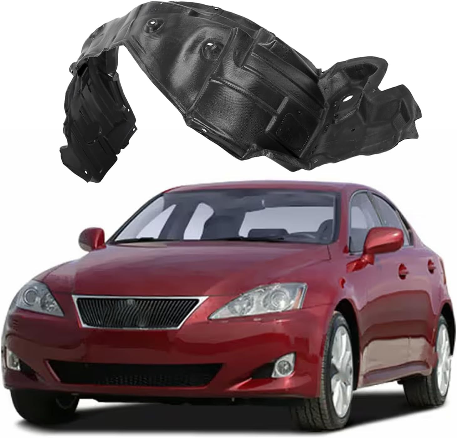 Compatible With 2006 2007 2008 Lexus IS250 Front Right PassengerLeft Driver Side Fender Liner OEM (5380553020/LX1251112, 5380653020/LX1250112)