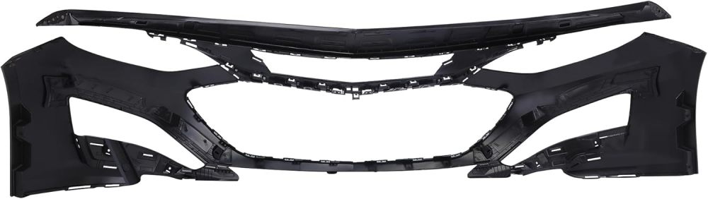 Front Bumper Assembly Replacement with Upper & Lower Grille Fog Lights For 2019 2020 2021 2022 2023 2024 Chevrolet Chevy Malibu