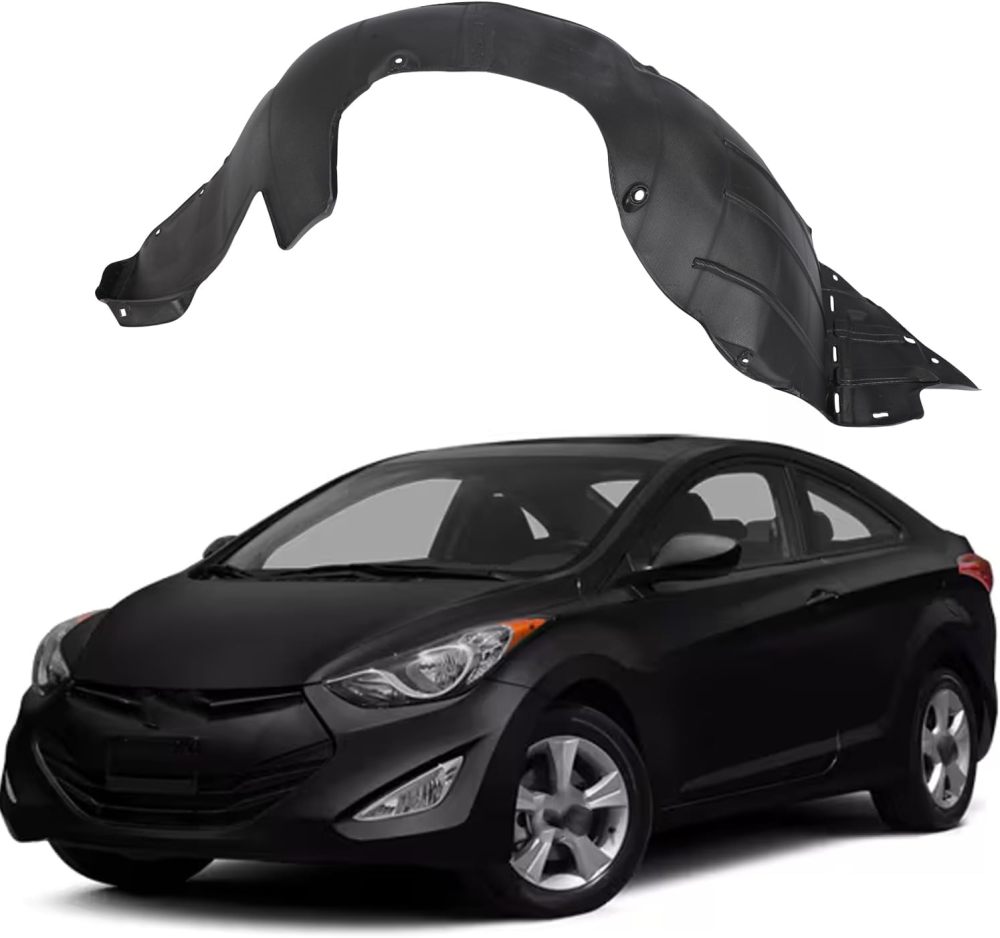 Splash Shield Fender Liner Compatible With 2011-2013 Hyundai Elantra Sedan Front Driver & Passenger Side Direct Replacement 868113X000, 868123X000