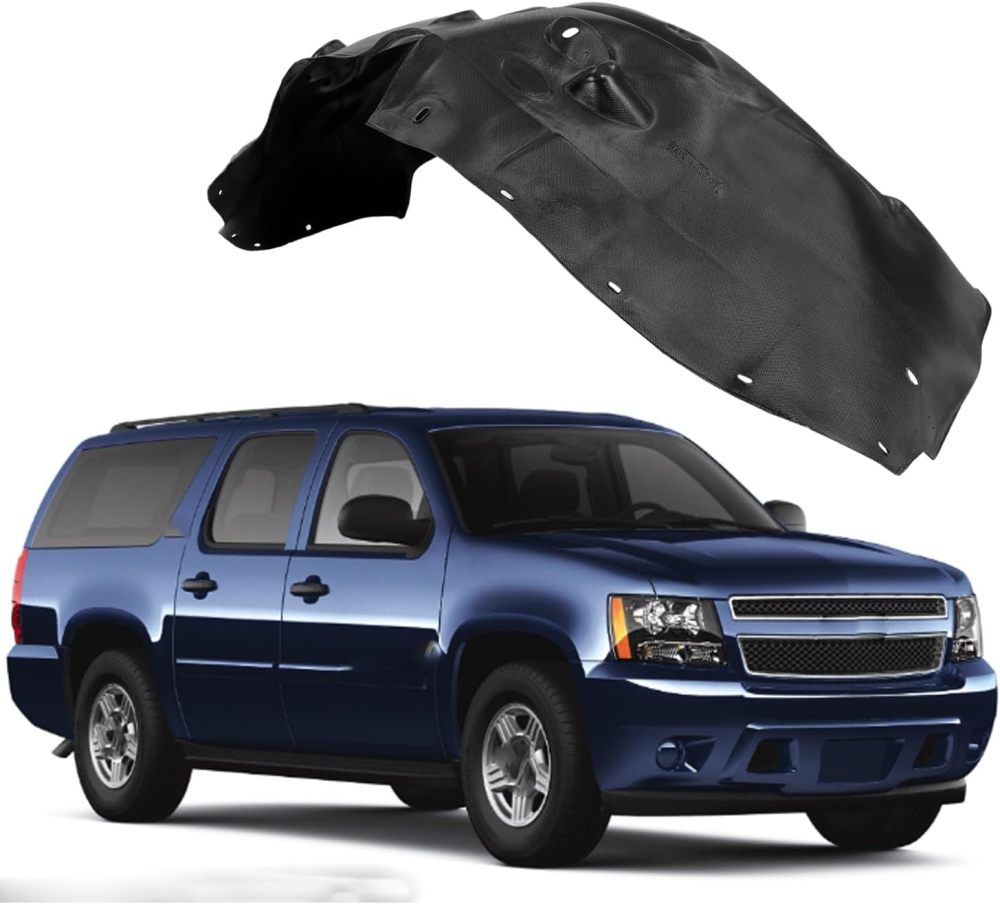 For 2007-2014 Chevrolet Tahoe Suburban 1500 2500 Front Left & Right Side Plastic Splash Shield Fender Liner 22860083, 22860084