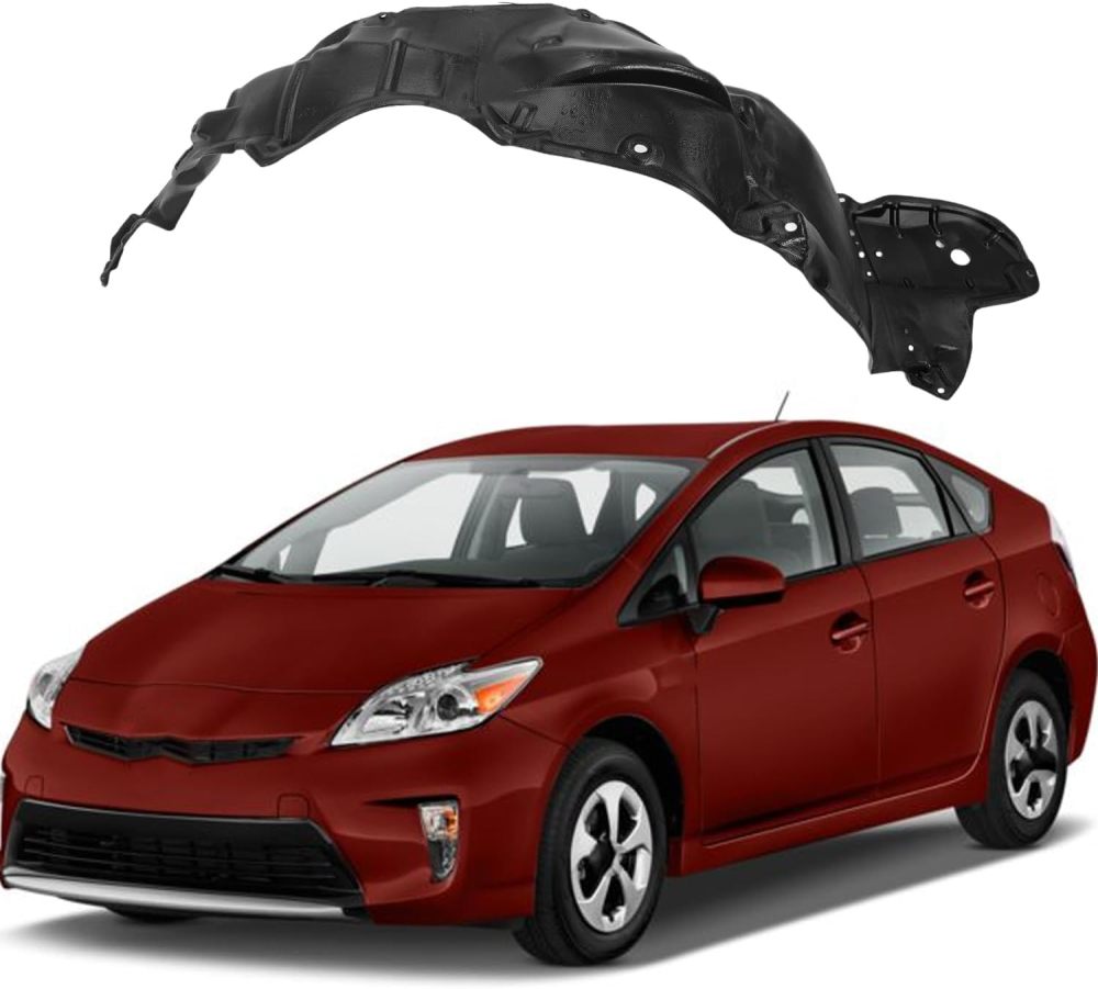Splash Shield Fender Liner Compatible With 2010-2015 Toyota Prius Front Driver & Passenger Side Direct Replacement TO1248158/5387647030, TO1249158/5387547030