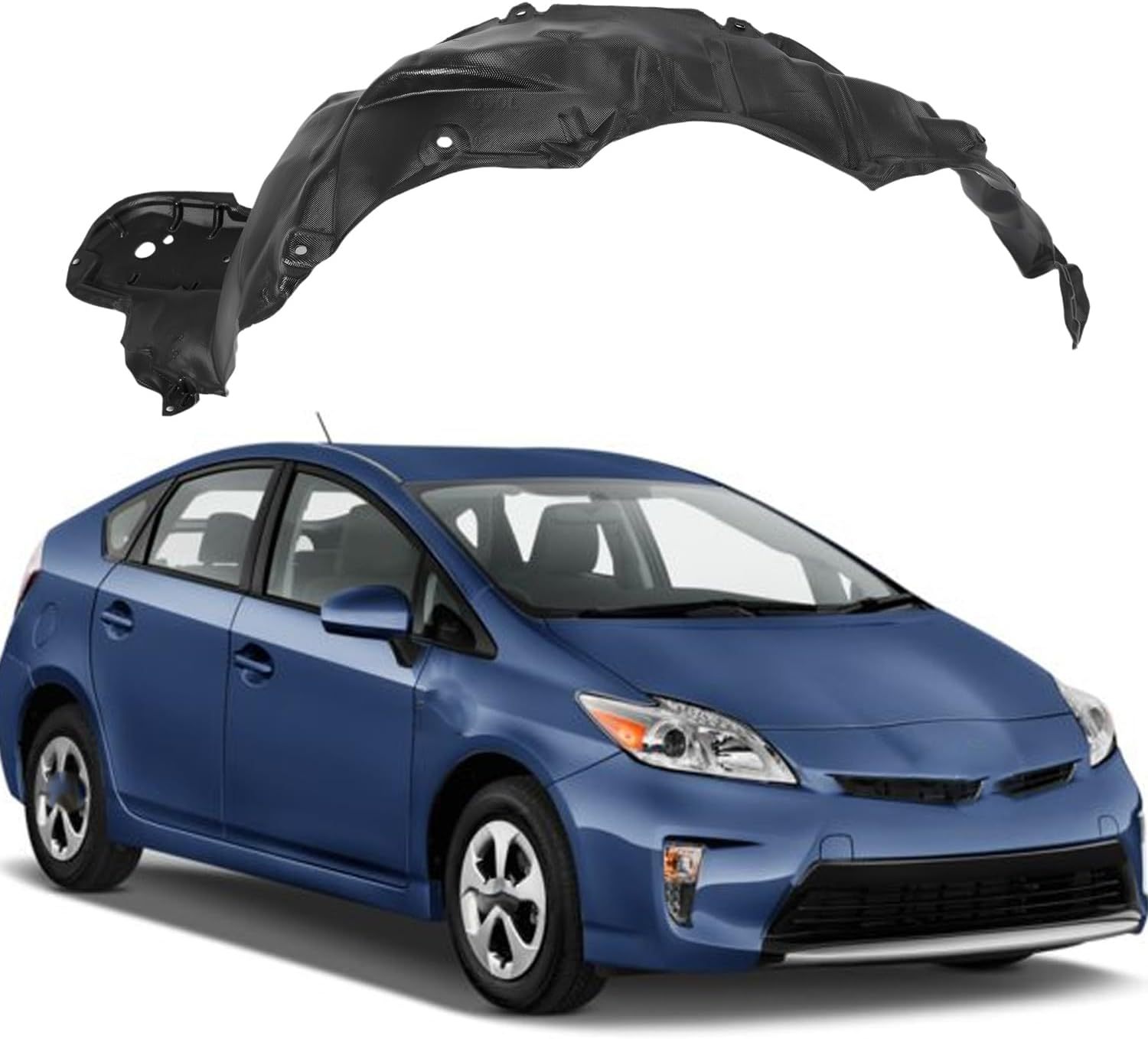 Splash Shield Fender Liner Compatible With 2010-2015 Toyota Prius Front Driver & Passenger Side Direct Replacement TO1248158/5387647030, TO1249158/5387547030
