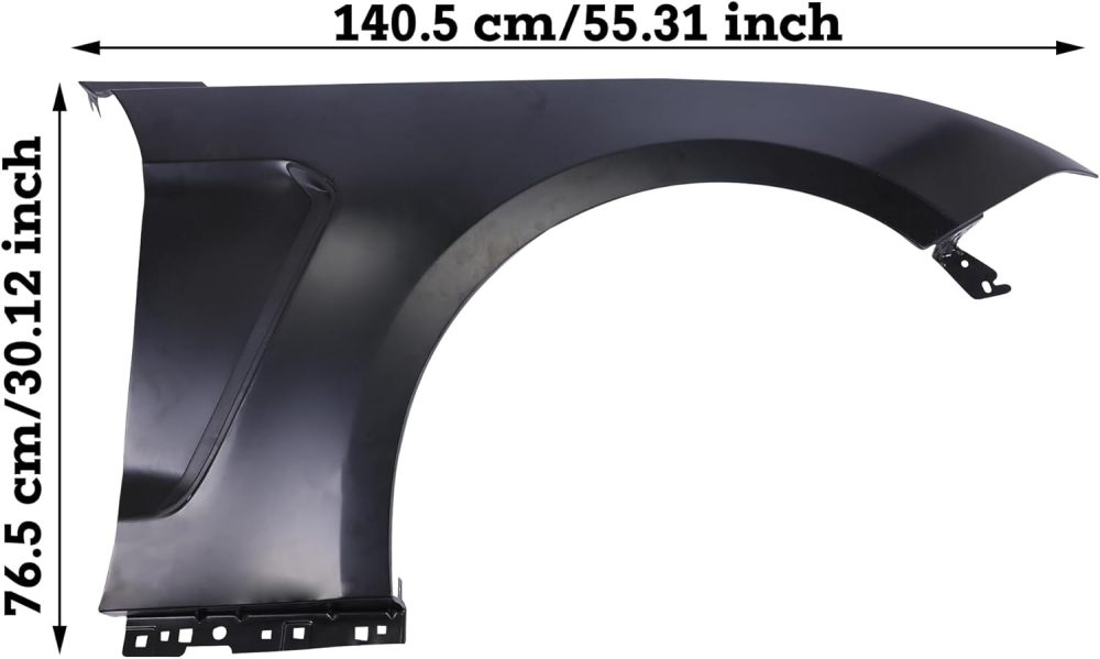 Front Fender Compatible With 2018 2019 2020 2021 2022 2023 Ford Mustang GT500 Primed Steel Driver&Passenger Side Fender