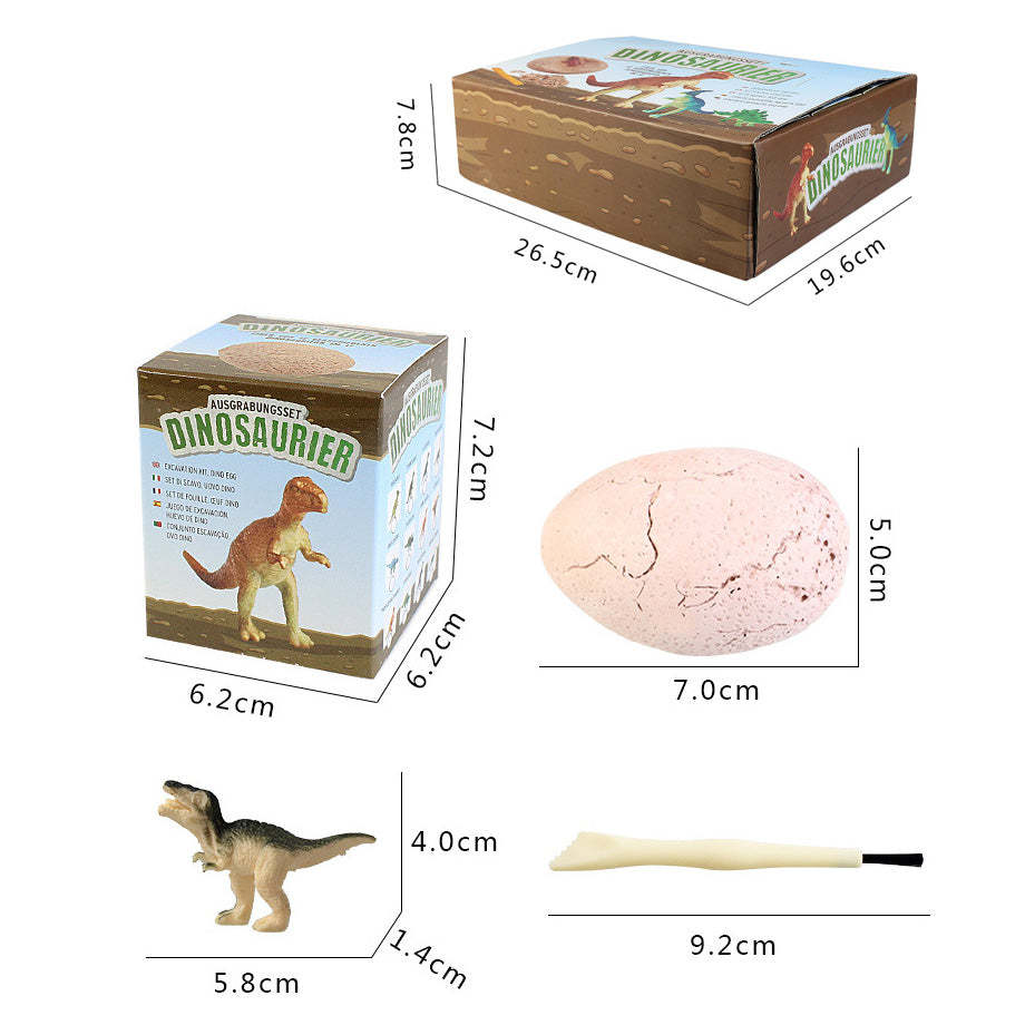 12 PCS Archaeological Excavation Fossil Children's Dinosaur Egg Digging Toy Little Boy Dinosaur Model Blind Box Tyrannosaurus Rex