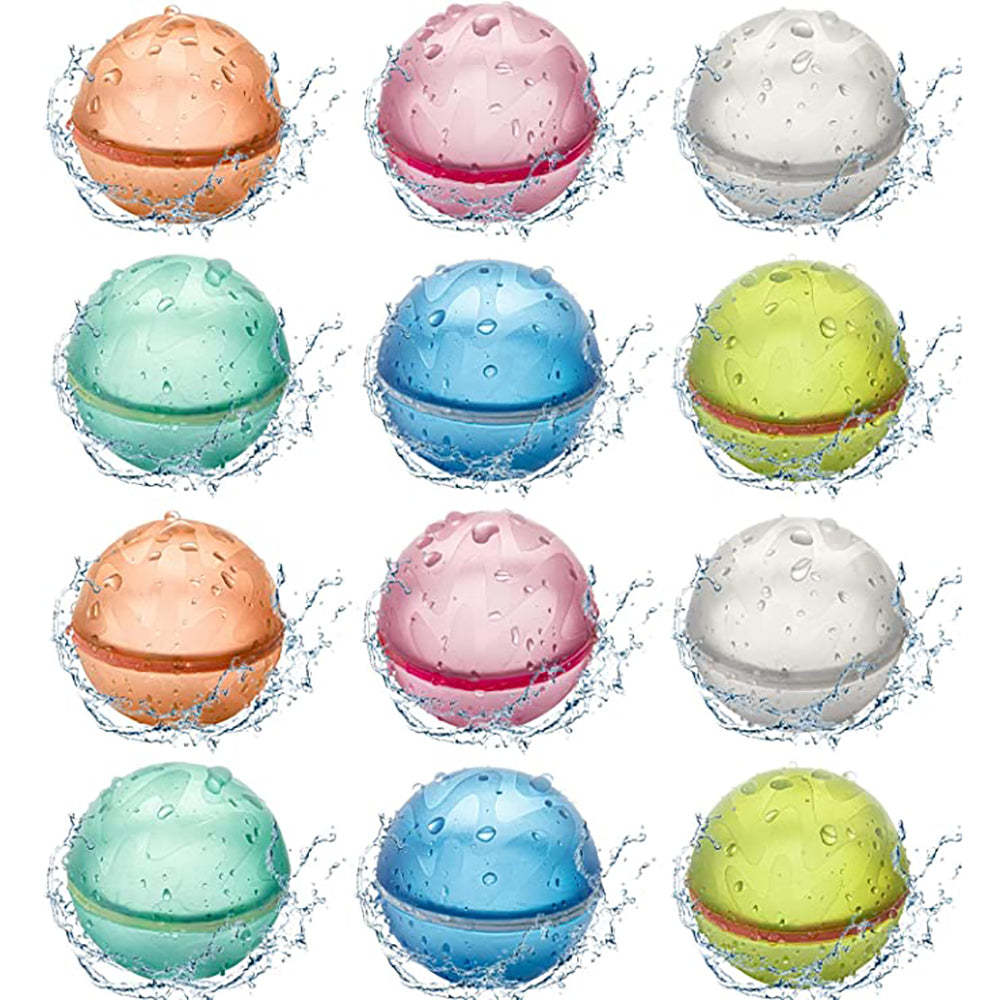 Reusable Water Balloons，Soft Silicone Water Balls Quick Fill Self Sealing ,Splash Waterfall Balls for Family Fun Swimming Pool Toys,Outside Fight Game Toy for Kids,Teens,Adults