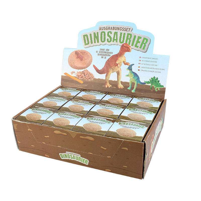 12 PCS Archaeological Excavation Fossil Children's Dinosaur Egg Digging Toy Little Boy Dinosaur Model Blind Box Tyrannosaurus Rex