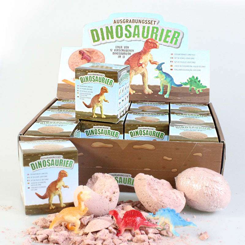 12 PCS Archaeological Excavation Fossil Children's Dinosaur Egg Digging Toy Little Boy Dinosaur Model Blind Box Tyrannosaurus Rex