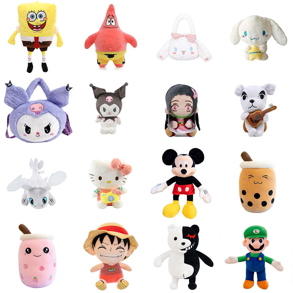 Anime Medium Stuffed Cartoon Plushie Various Styles Ranging