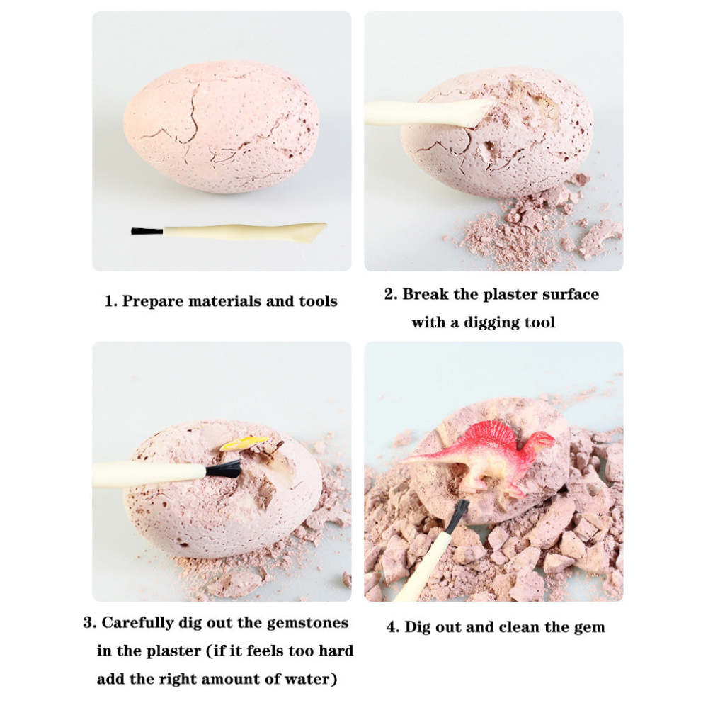 12 PCS Archaeological Excavation Fossil Children's Dinosaur Egg Digging Toy Little Boy Dinosaur Model Blind Box Tyrannosaurus Rex