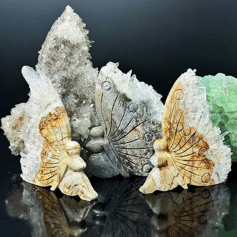 Crystal and Stone sculpture ornaments Pick on Live