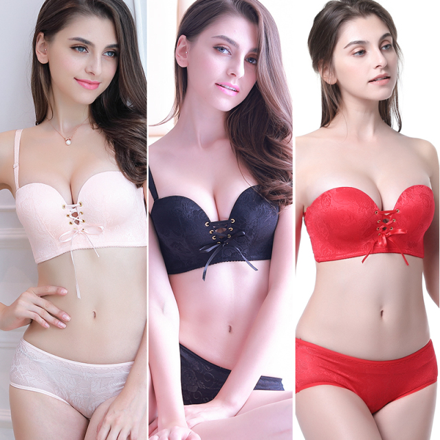 Sexy Plus Size Backless Seamless Bandage Push up Strapless Bra
