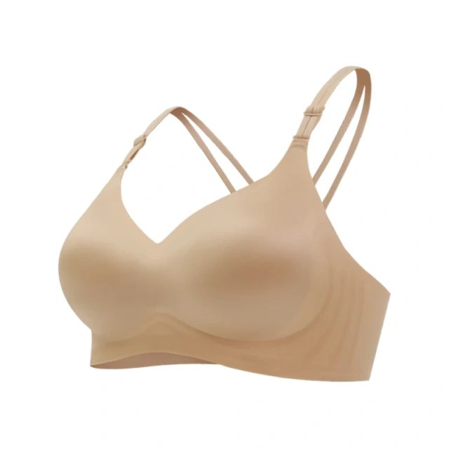 Women's New Design Smooth Invisible Cross Back Soft Spandex Everyday Sexy Style Bra for Adults