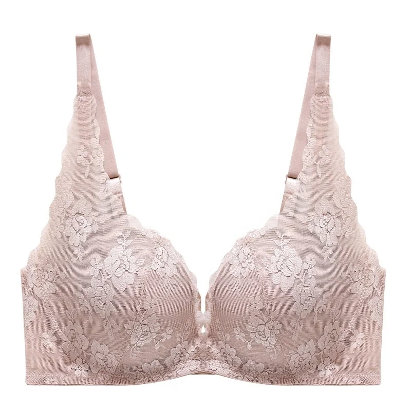 Hot Young Girl Sexy Seamless Padded Magic Push up Lace Bra Set Wholesale Bra Panty Image