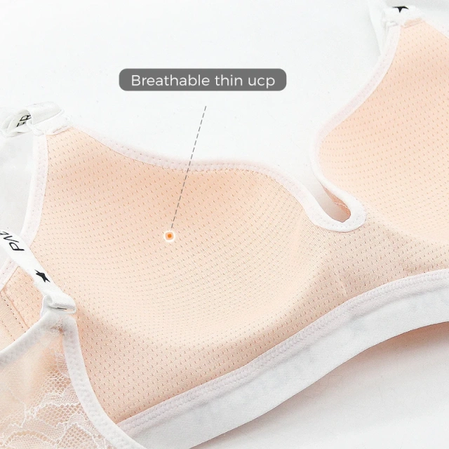 Paerlan New Fashion Non-sponge Thin Cup Plus 40 Size Bra Wireless Sexy Lace Ladies Bra