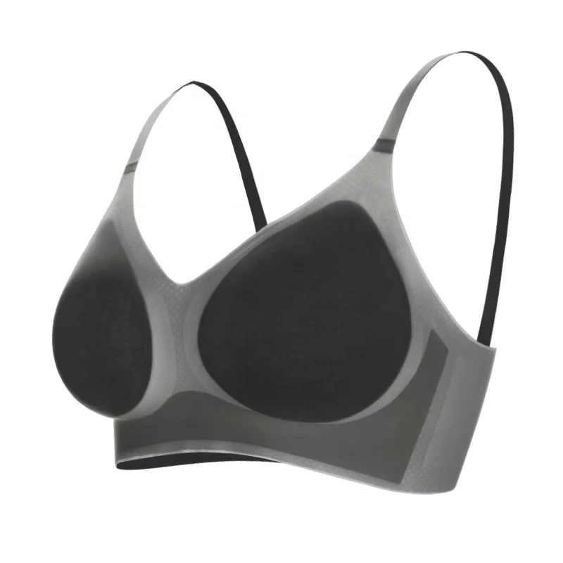 Paerlan Invisible Sleeping Bra With Removable Pads Black & Nude Young Yoga Ladies Bra
