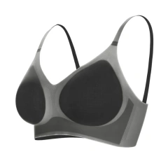 Paerlan Invisible Sleeping Bra With Removable Pads Black & Nude Young Yoga Ladies Bra