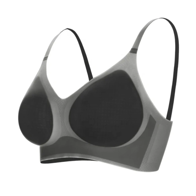Paerlan Invisible Sleeping Bra With Removable Pads Black & Nude Young Yoga Ladies Bra