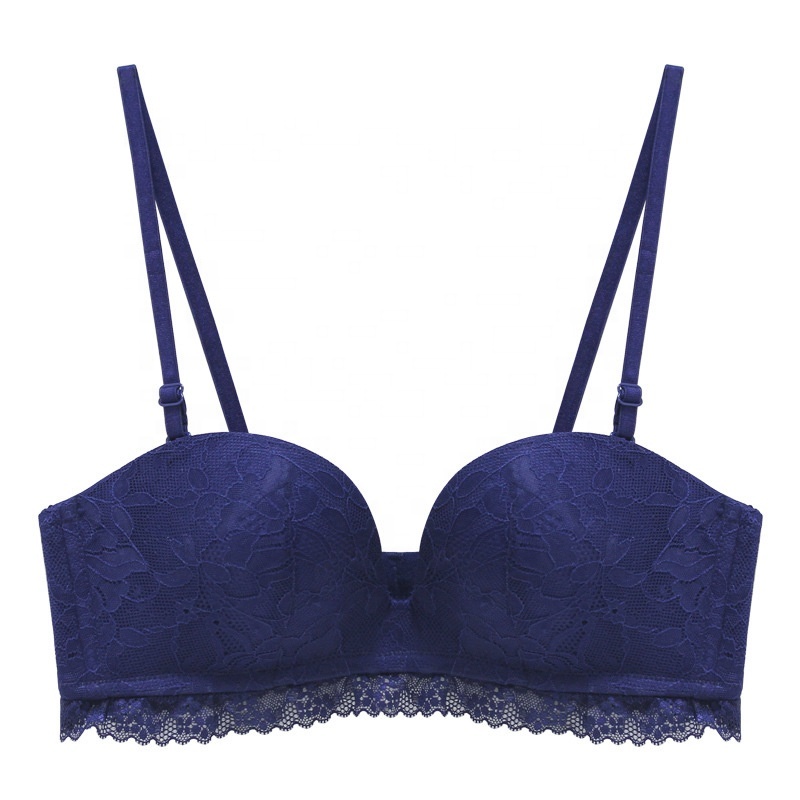 Gather Women's Padded Convertible Wireless Paerlan Strapless Push up Lace Multiway Bra