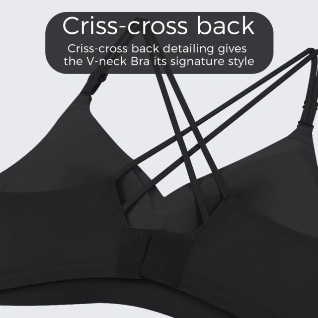 Women's New Design Smooth Invisible Cross Back Soft Spandex Everyday Sexy Style Bra for Adults