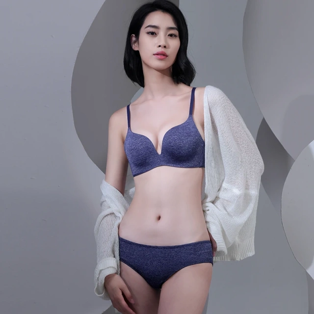 Women's Japanese Plain Dyed Thin Foam Lightly Lined Bralette T-shirt Wirefree Bra