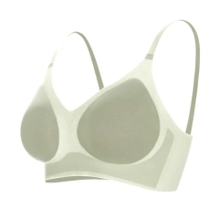 Paerlan Invisible Sleeping Bra With Removable Pads Black & Nude Young Yoga Ladies Bra