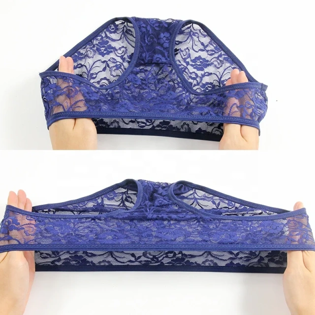 Custom Logo Brief Wholesale Women's Transparent Low Waist Breathable Sexy Lace Women's Sexy Underwear