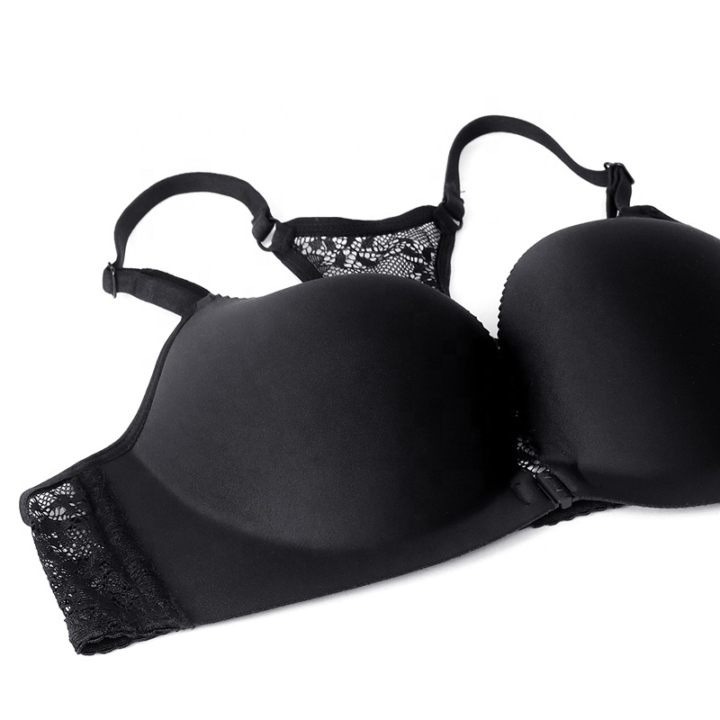 Women Bra and Panty Sets Front Closure Push up Sexy Back Floral Lace Lingerie Set