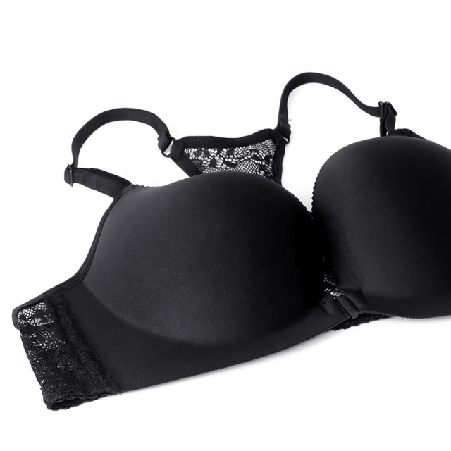 Women Bra and Panty Sets Front Closure Push up Sexy Back Floral Lace Lingerie Set