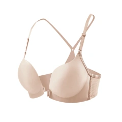 Women Front Closure Ladies Y-Line Straps Deep V Neck Bras Panties Push up Underwear Set