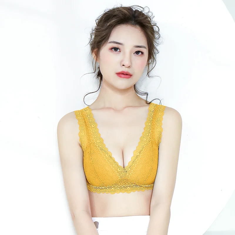 Wholesales Push up Bra Female Romantic Sexy Young Ladies Breathable Bralette Soft Lace Bra