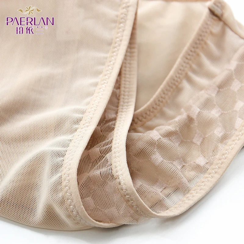 Plaid Pretty Sexy Mature Women Lace Mesh Panties