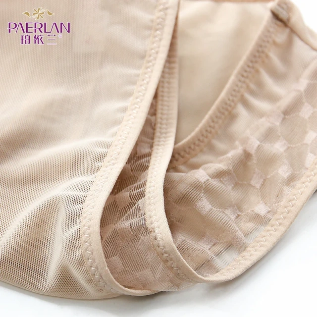 Plaid Pretty Sexy Mature Women Lace Mesh Panties