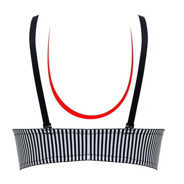 Paerlan Small Chest Thick One Piece Sexy Underwear Female Lace Bra Front Closure New Striped Hot Sexy Women Underwear Wire Free