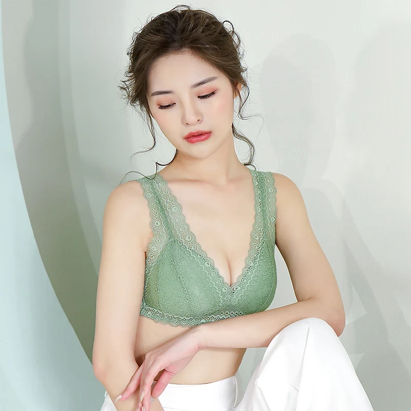 Wholesales Push up Bra Female Romantic Sexy Young Ladies Breathable Bralette Soft Lace Bra