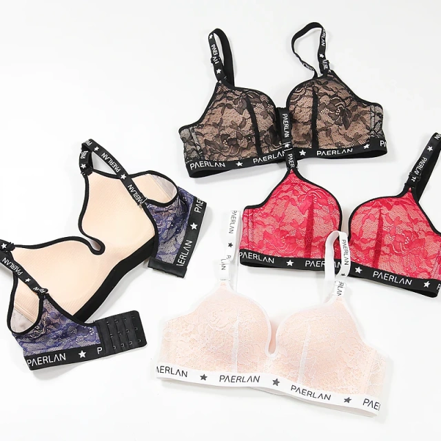 Paerlan New Fashion Non-sponge Thin Cup Plus 40 Size Bra Wireless Sexy Lace Ladies Bra