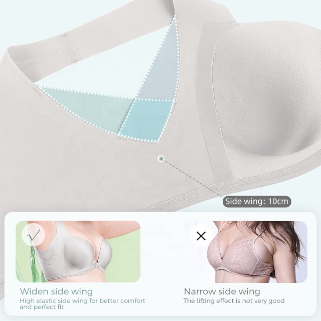 PAERLAN Wholesale Top Front Closure Thin & Thick Cup Push up Big Breast Bra for Women