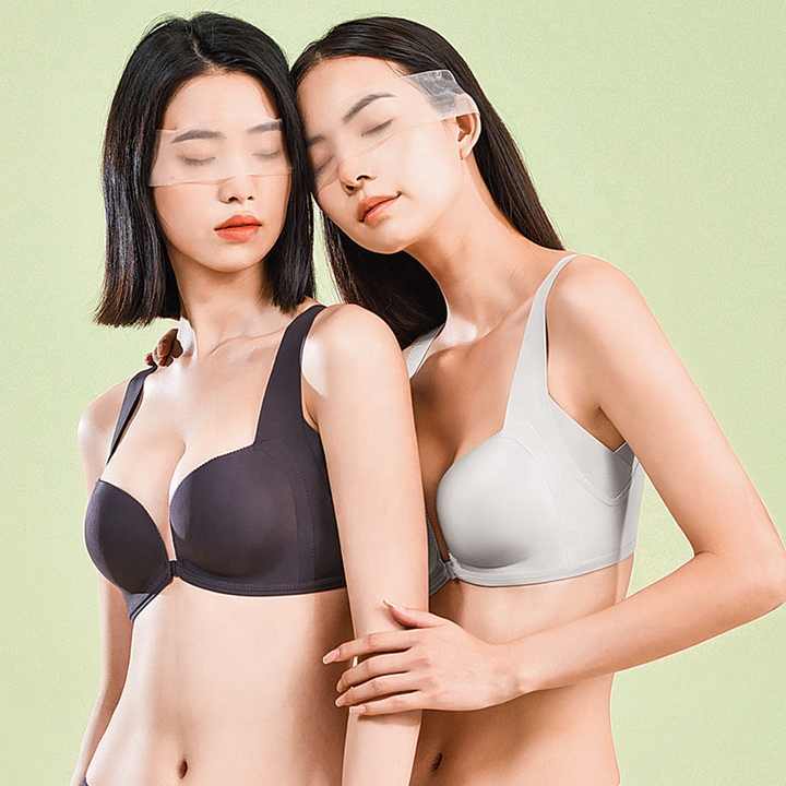 PAERLAN Wholesale Top Front Closure Thin & Thick Cup Push up Big Breast Bra for Women