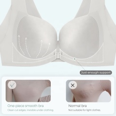 PAERLAN Wholesale Top Front Closure Thin & Thick Cup Push up Big Breast Bra for Women